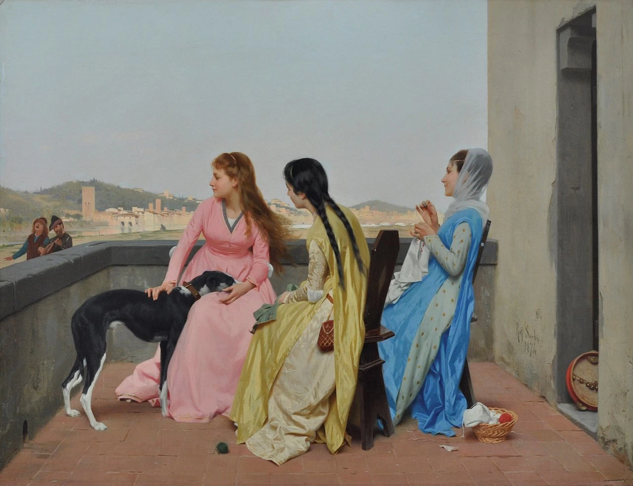 Una terrazza con vista sull'Arno